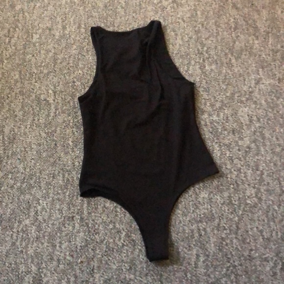 🛑SOLD🛑 GAZE BLACK BODYSUIT HIGH NECK SLEEVELESS SZ SMALL - Picture 4 of 9